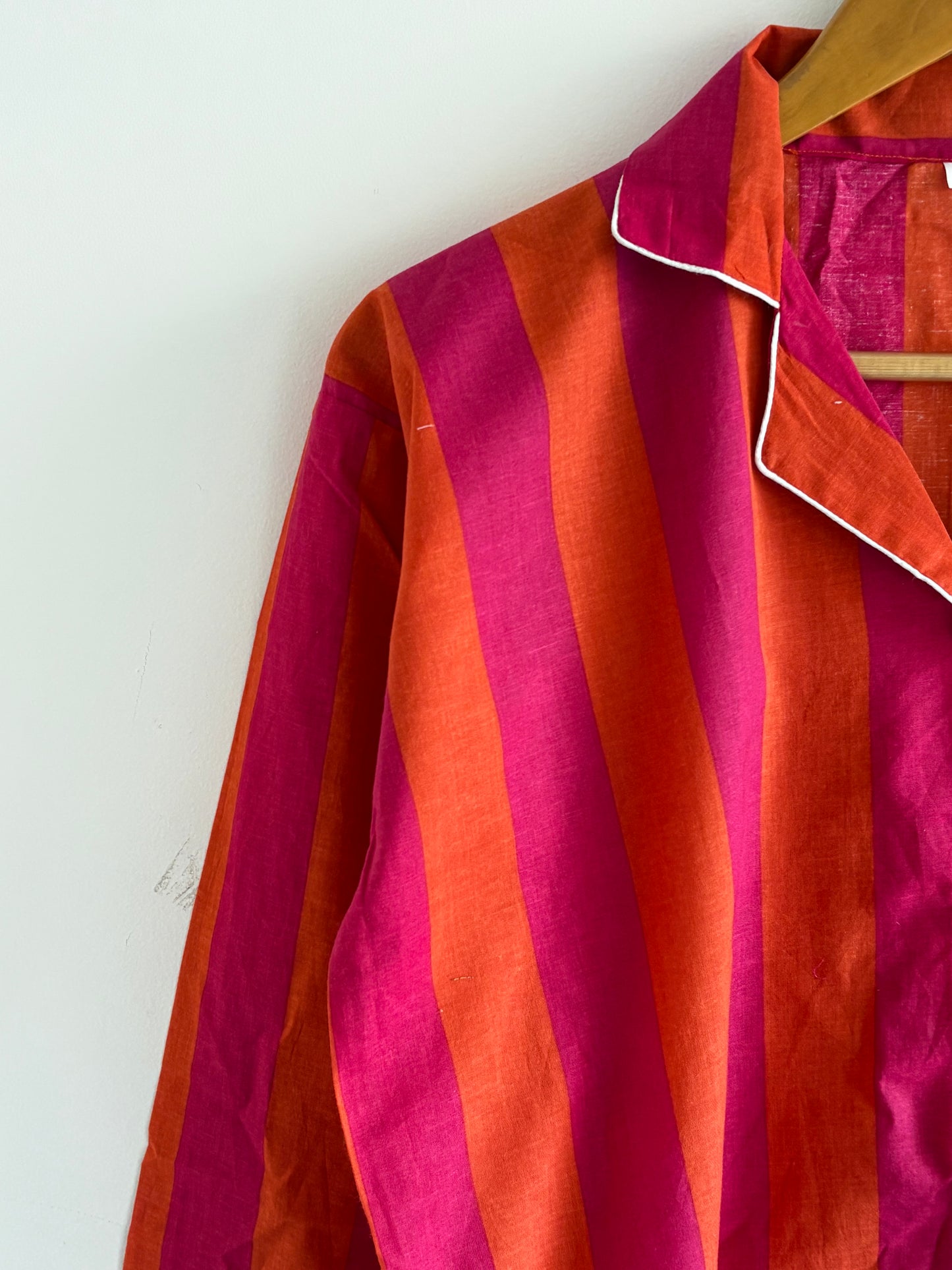 Striped Print Indian Soft Cozy Cotton Night Suit For Women's Summer Sundress Beautiful Pj Set