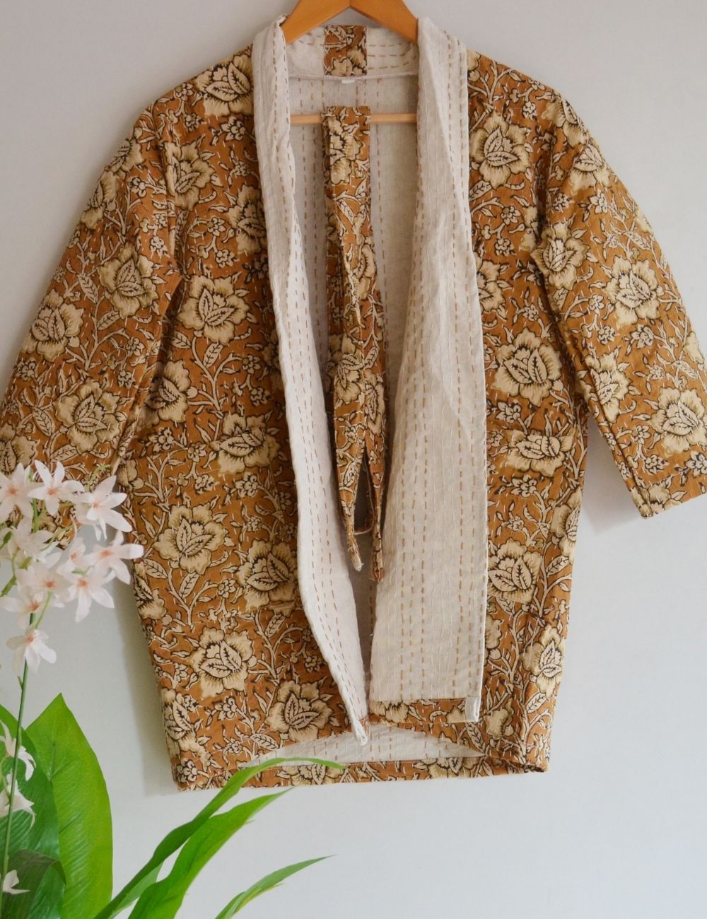 Bagru Print Indian Organic Cotton Winter Warm Jacket