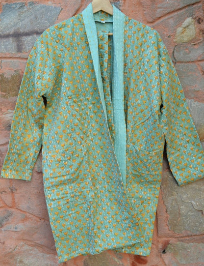 Indian Block Print Vintage Cotton Party Wear Jacket