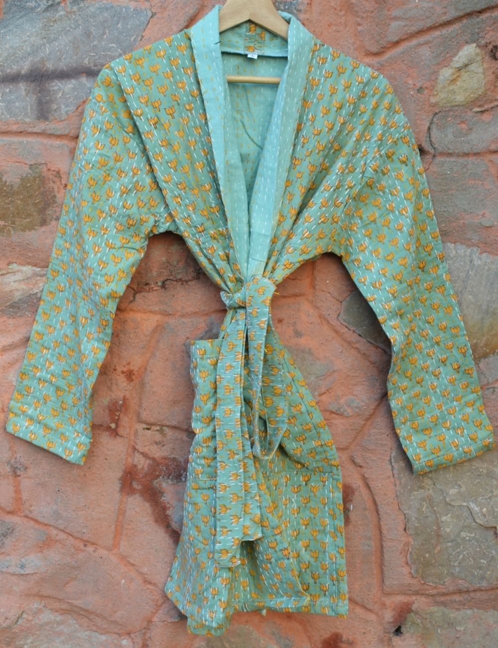 Indian Block Print Vintage Cotton Party Wear Jacket