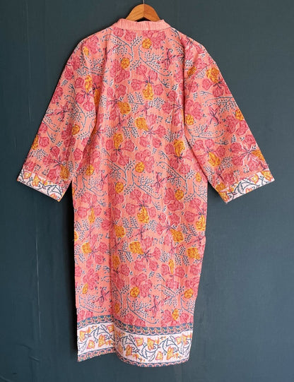 Beach Wear Hand Stitch Kantha Robe Long Bath Robe Dressing Gown