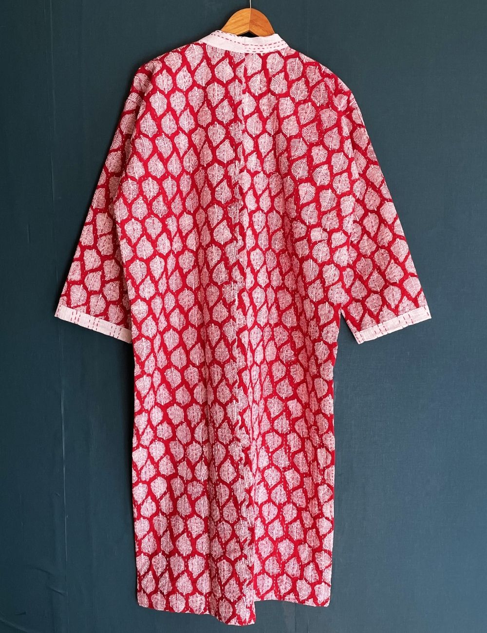 Red Leaf Quilted Unisex Cotton Winter Maternity Robes