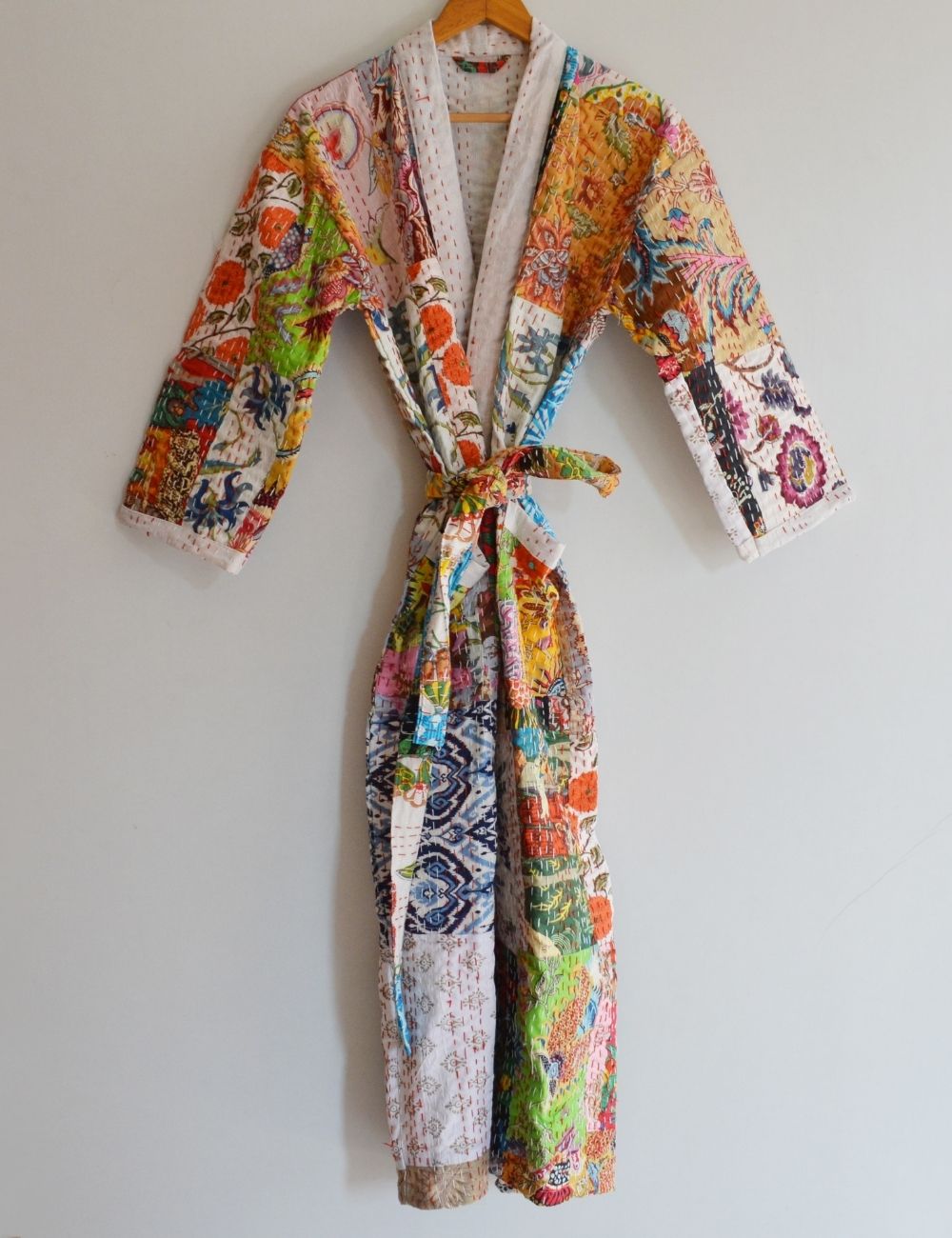 Screen Patch Winter Dressing Kimono Boho Japanese Style Robe