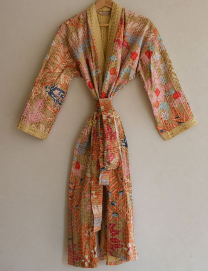 Bridesmaid Kantha Jacket Winter Beach Coat Cotton Robe
