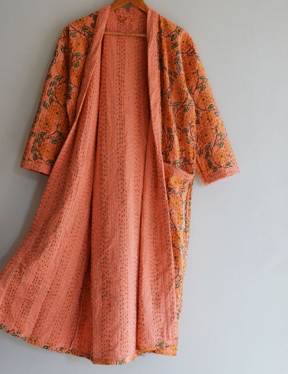 Handmade Robe Loungewear Beach Kantha Quilted Jacket