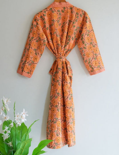 Handmade Robe Loungewear Beach Kantha Quilted Jacket