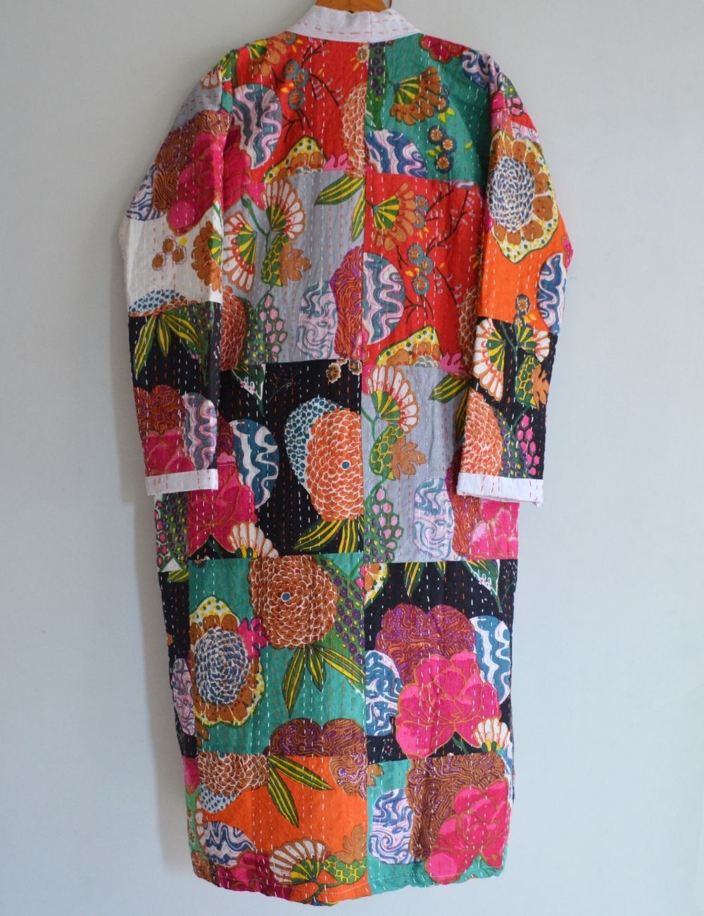 Fruit Patch Print Quilted Jacket Swim Wear Robes