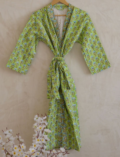 Unisex Quilted Kantha Dressing Vintage Gown