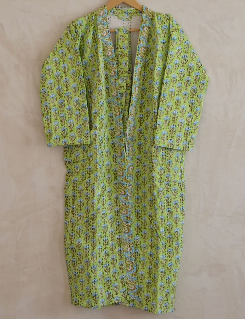 Unisex Quilted Kantha Dressing Vintage Gown