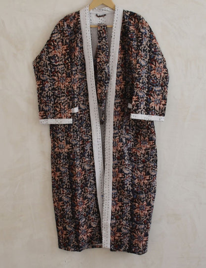 Block Print Hand Printed Vintage Boho Robe