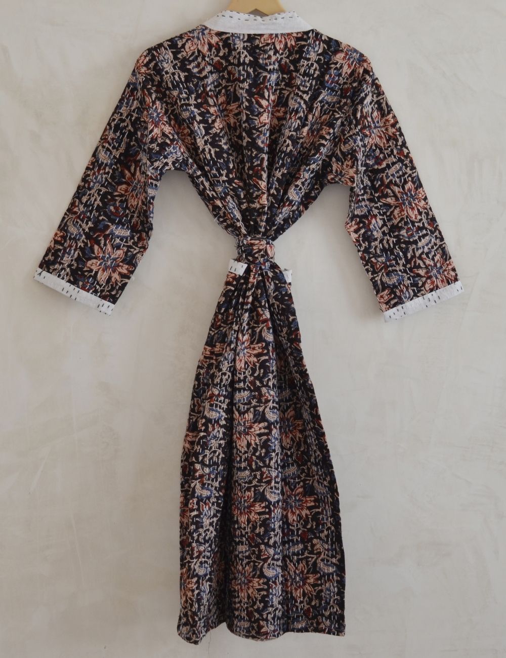 Block Print Hand Printed Vintage Boho Robe