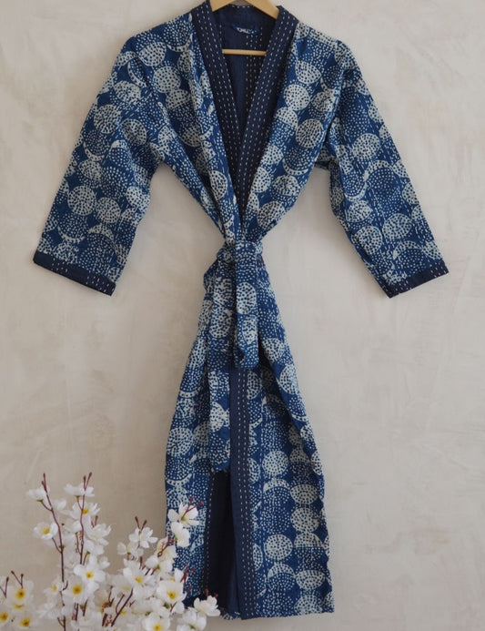 Beautiful Indigo Color Beach Bikini Cover Up Robes