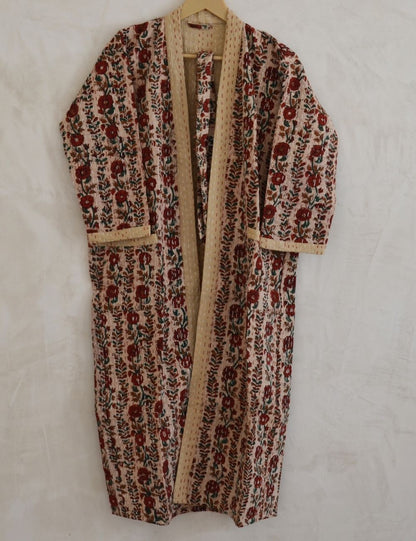 Bagru Print Indian Organic Cotton Night Gown Dress