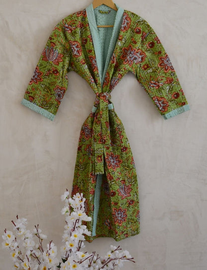 Screen Print Hand Quilted House Robe