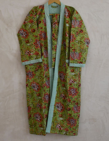 Screen Print Hand Quilted House Robe