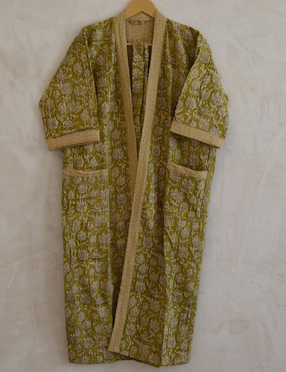 Luxury Vintage Kantha Kimono For Women Night Gown