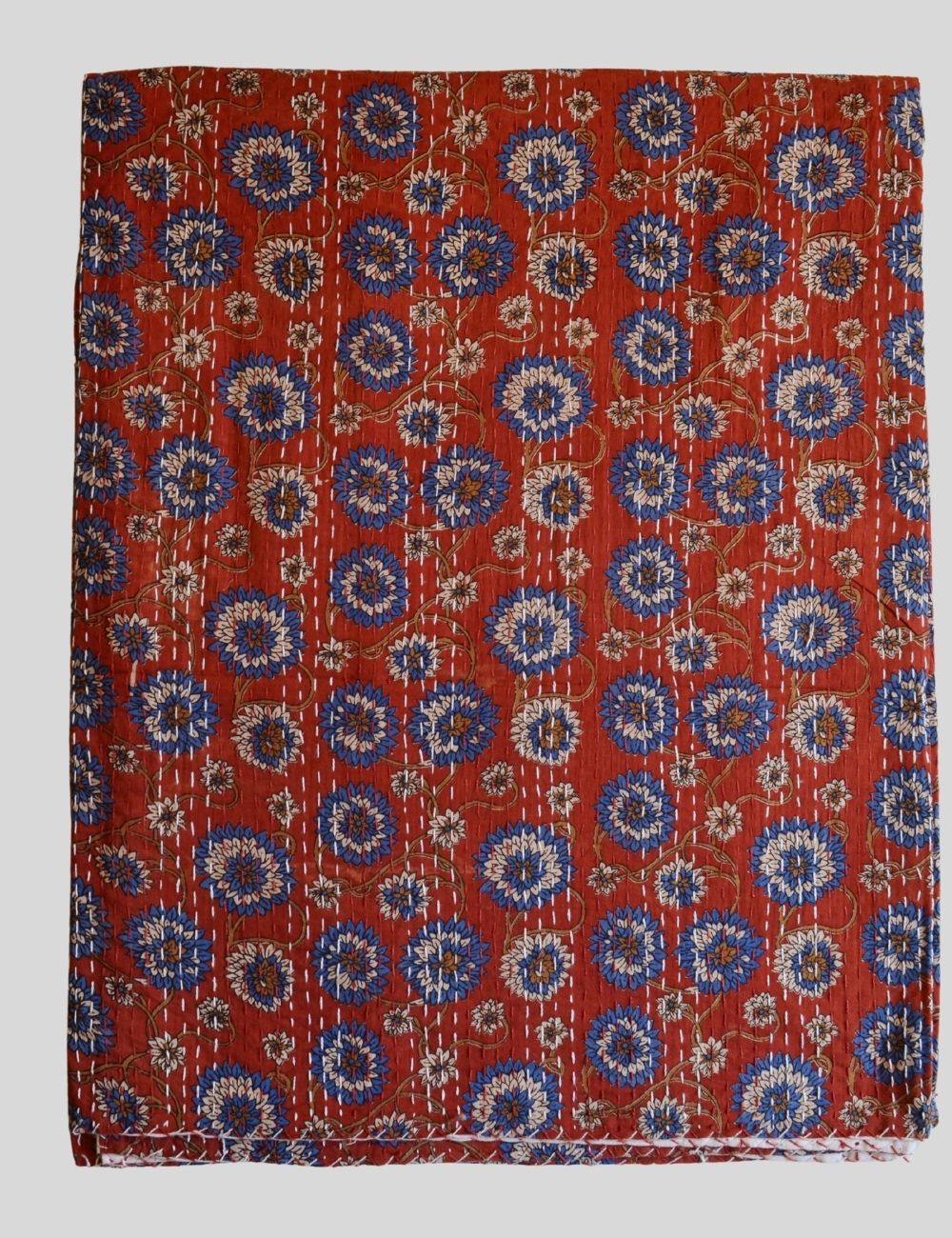 Kantha Bedcover Cotton Blanket Gudari Kantha Bedspread Blanket Gift for Her