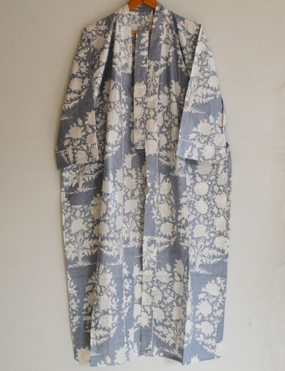 Floral Printed 100% Cotton Kimono Summer Bathrobe