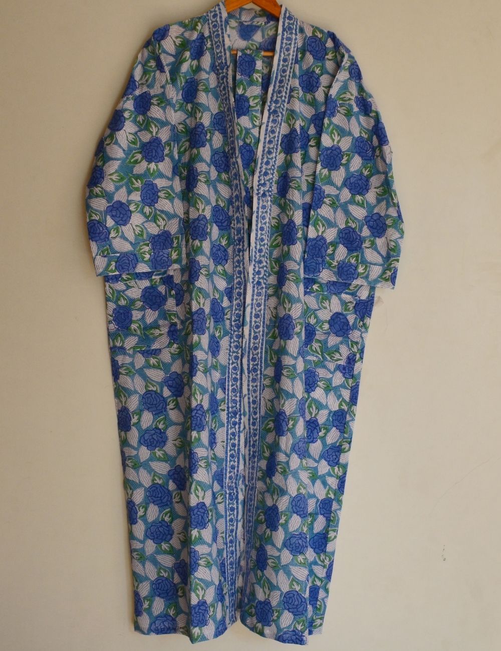 Hand Block Print Bridesmaid Party Wear Cotton Robes