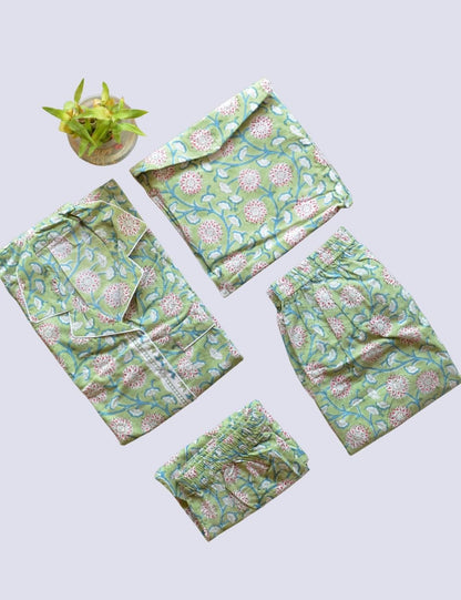 Floral Print Bridesmaid Pjs Sets Casual Dress