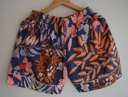 Indian Cotton Block Print Pajama Night Wear Bridesmaid Pj Set | Women Night Wear Set Cotton Short And Shirt Or Bag Set