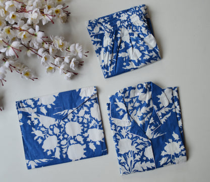 Cotton Pajamas Matching Pyjama Set Cute 3 Piece PJ Set for Women With Short Sleeves Shirt And Short Or Beautiful Bag