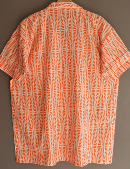 Luxury Indian Jaipur Screen Print Night Suit Short Sleeves Shirt