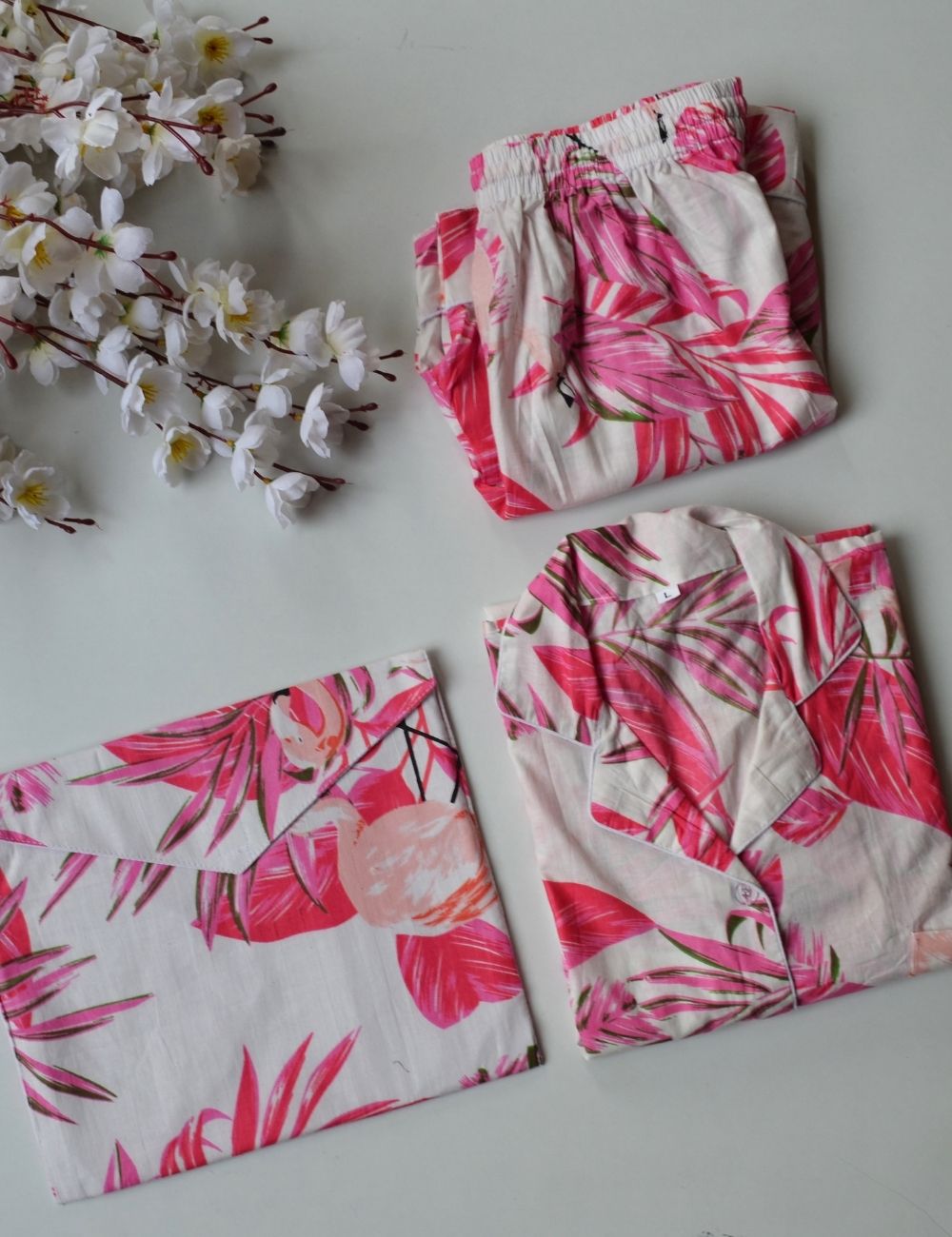 Flamingo Indian Cotton Pj Set