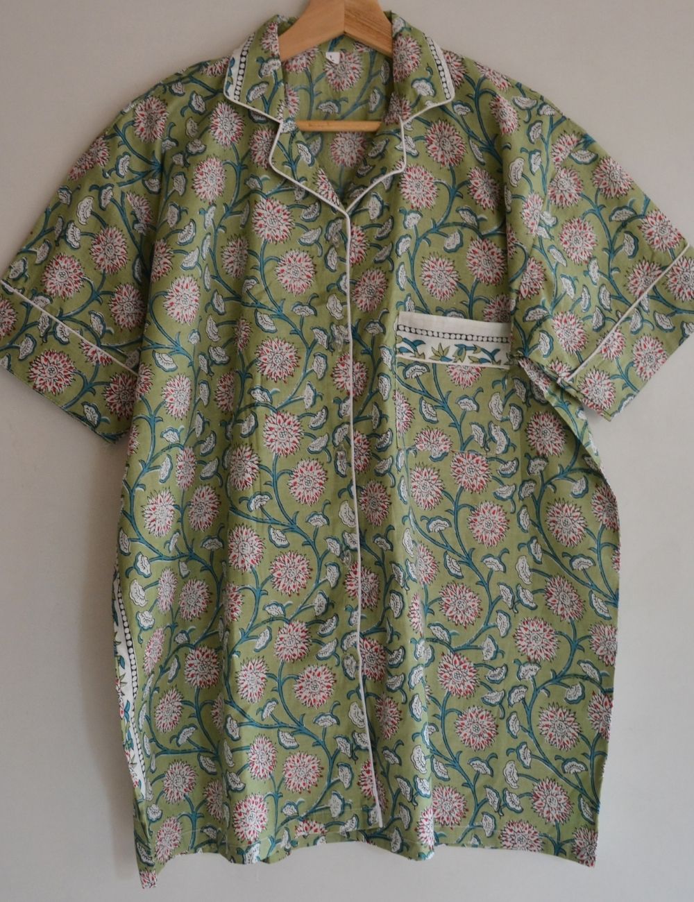 Green Floral Short Pyjamas  Set