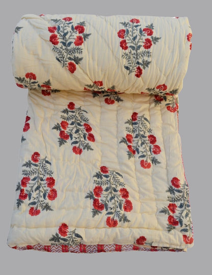 Winter Warm Block Print Organic Cotton Would Famouse Jaipuri Razai