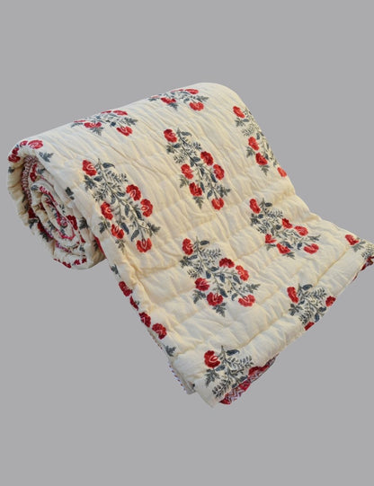 Winter Warm Block Print Organic Cotton Would Famouse Jaipuri Razai
