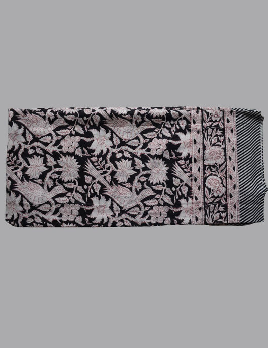 Bird Print Screen Print Bohemian Beach Cover Up Scarf